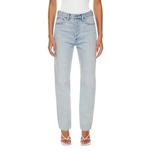 Denim Forum The '90s Cinched Hi-Rise Straight Jean